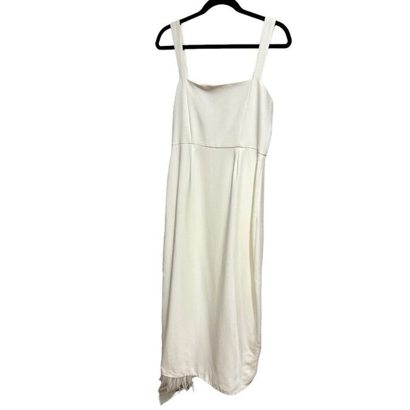 REVOLVE SAYLOR CAYLIN Bridal Wedding Engagement Ostrich Feather Wrap DRESS - Picture 8 of 9